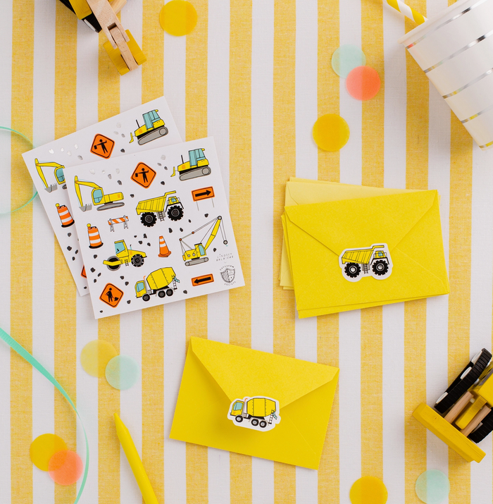 Under Construction Sticker Set - 4 Pk