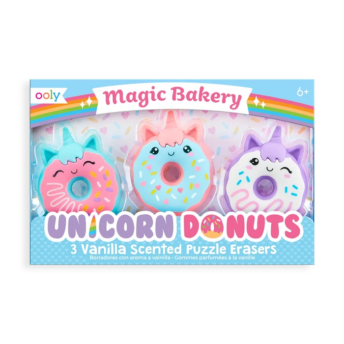 Unicorn Donuts Vanilla Scented Puzzle Erasers