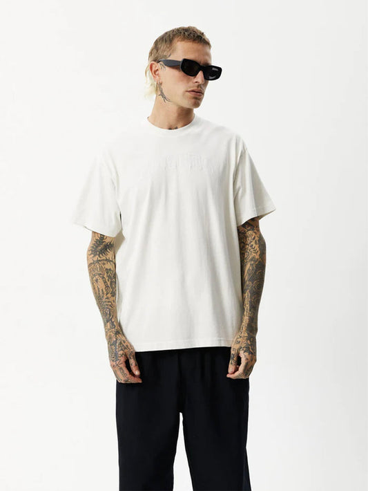 Unlimited - Recycled Boxy Logo T-Shirt | Worn White-Image 1