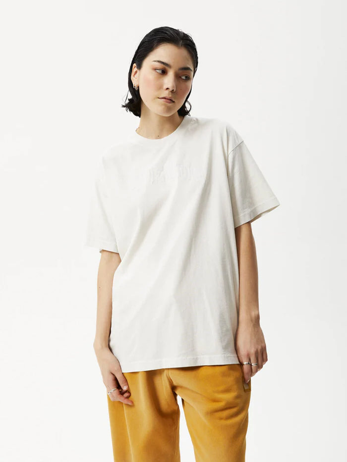 Unlimited - Recycled Boxy Logo T-Shirt | Worn White-Image 2