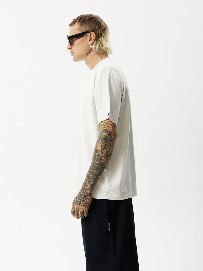 Unlimited - Recycled Boxy Logo T-Shirt | Worn White-Image 3