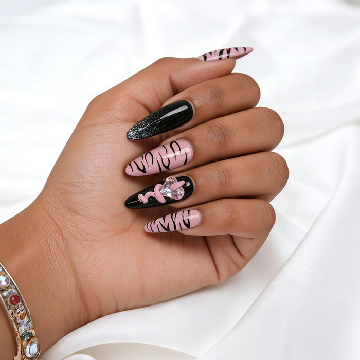 US Only|QVR Pink Ink Sweetheart Press-On Nails