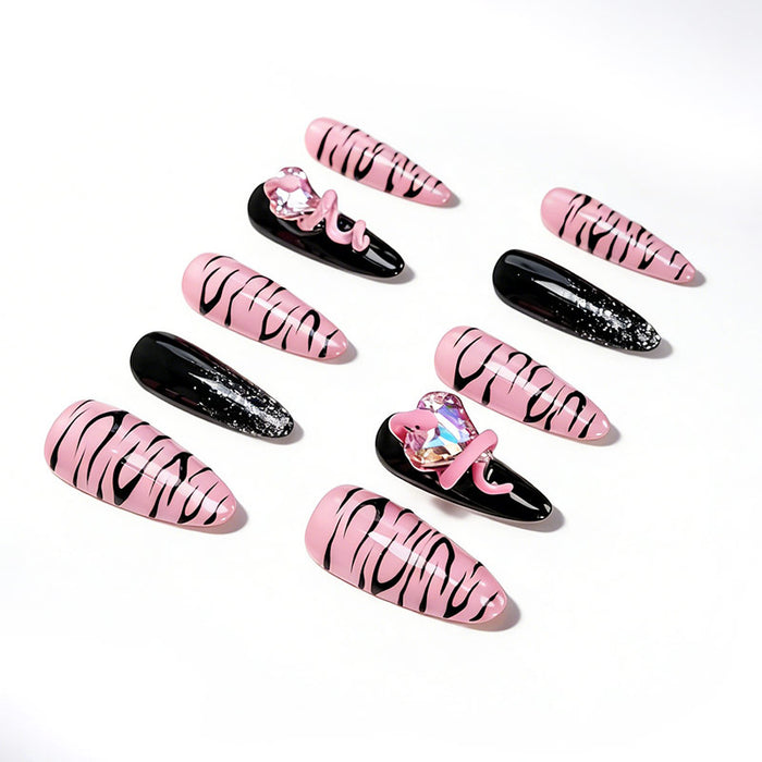 US Only|QVR Pink Ink Sweetheart Press-On Nails