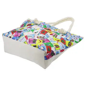 Vibrant Loteria Collage Tote Bag