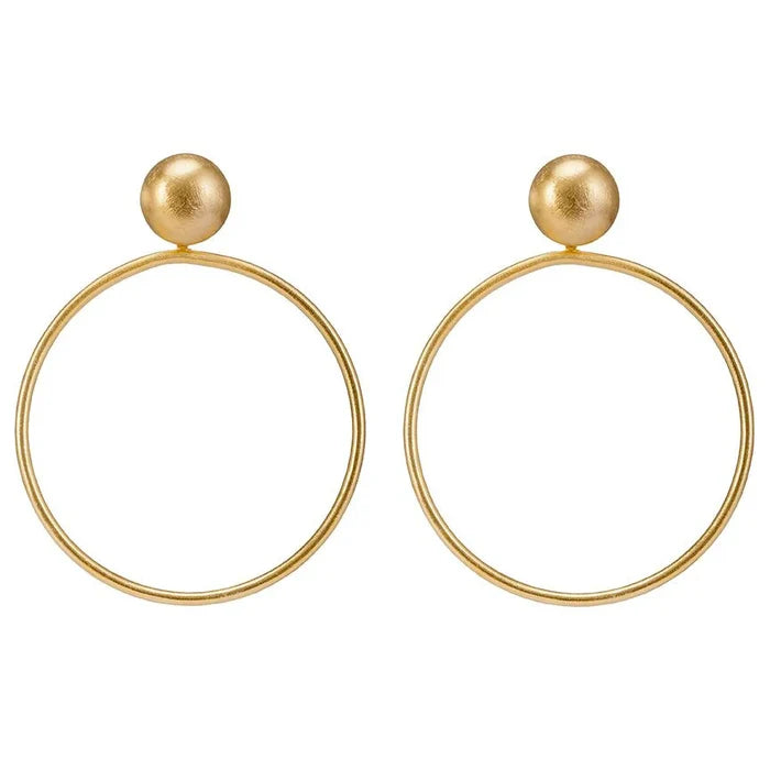 Visage Earrings (Brushed Gold)