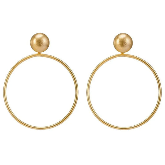 Visage Earrings (Brushed Gold)