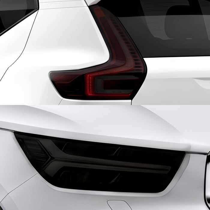 Volvo XC40 2019–2026 Dark Smoke Headlight & Taillight Tint Kit – Precut Vinyl Lens Overlays