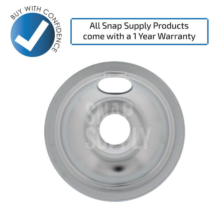 W10196406RW 6" Stove Top Drip Pan - Snap Supply--6"-Drip Pans-Oven