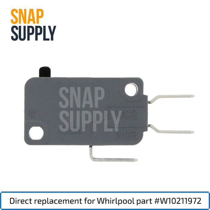 W10211972 Microwave Button Switch for Whirlpool - Snap Supply--Button Switch-Microwave-Retail