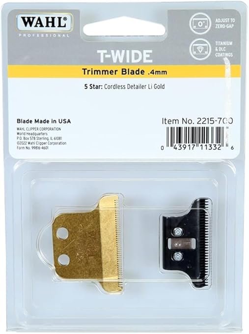 Wahl Detailer Li Gold T-Wide Blade # 2215-700 - Palms Fashion Inc.