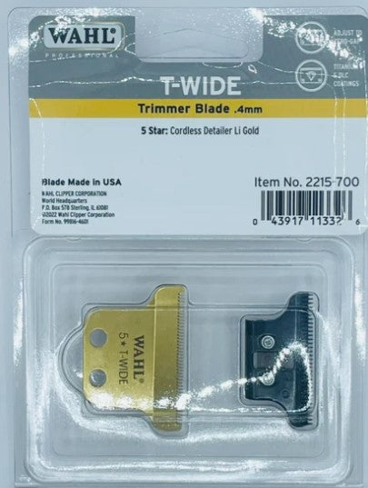 Wahl Detailer Li Gold T-Wide Blade # 2215-700 - Palms Fashion Inc.