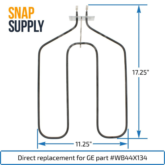 WB44X134 Broil Element for GE - Snap Supply--Broil Element-Oven-Retail