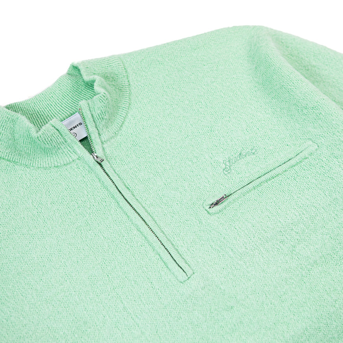 Wilson Mohair L/S Q-Zip Sweater (Moss)