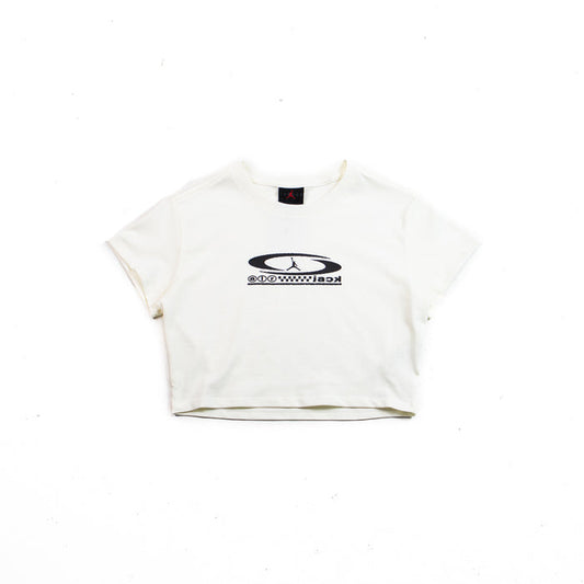 Wmns Jordan x Travis Scott Cropped Tee (Sail/Black)