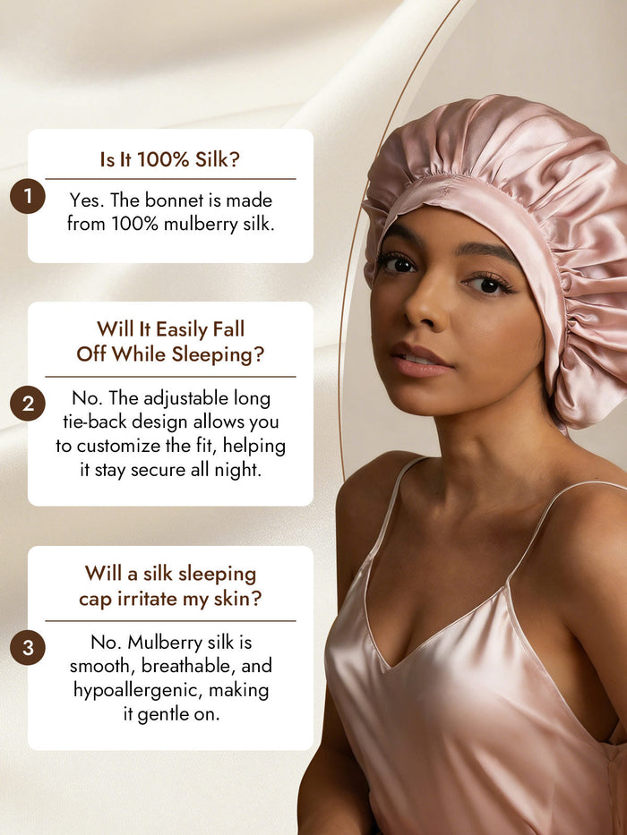 [Pink] SilkSilky  Sleep Cap 007