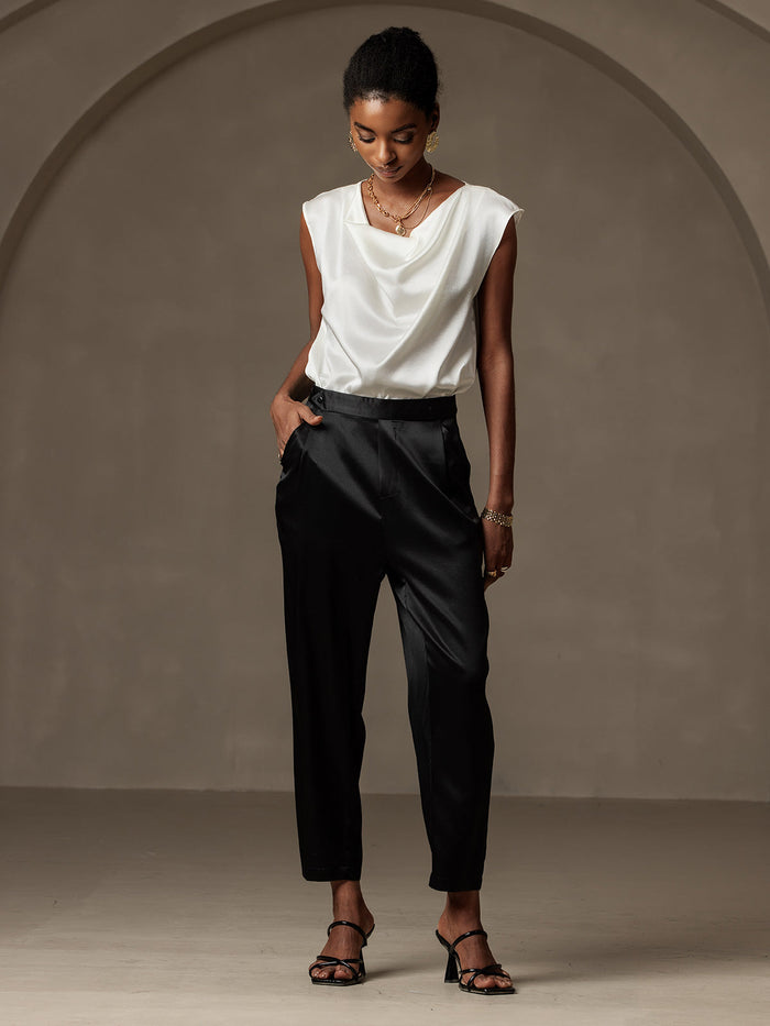 [Black] SilkSilky  Women's Pants 001