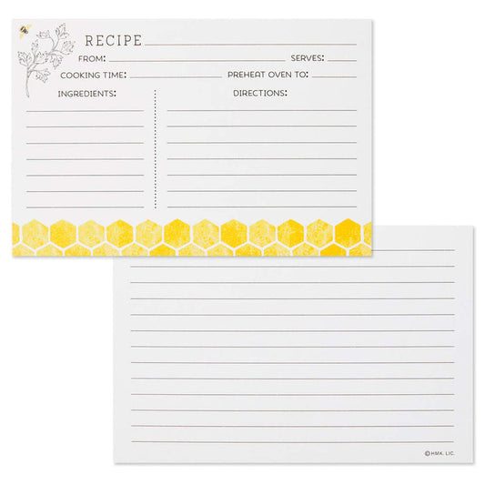 Yellow Honeycomb Recipe Cards - Plunkett's Hallmark