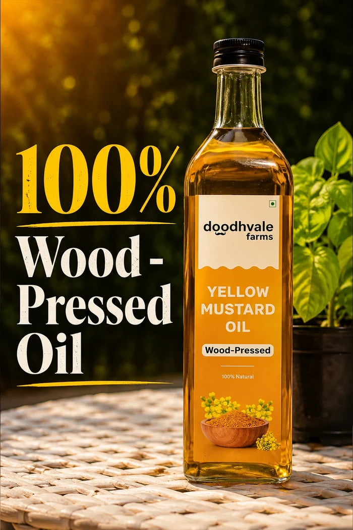 Yellow Mustard Oil - Wood Pressed 1L (2 Unit Pack)