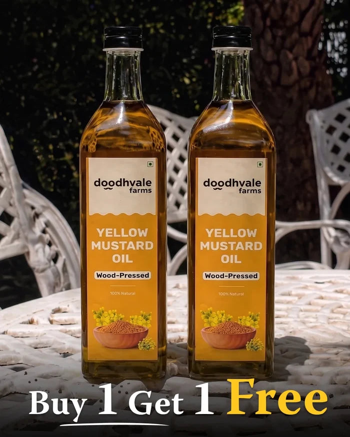 Yellow Mustard Oil - Wood Pressed 1L (2 Unit Pack)