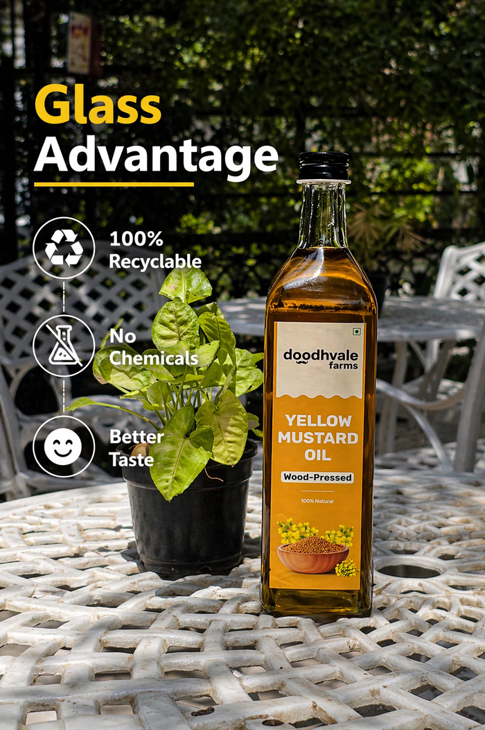 Yellow Mustard Oil - Wood Pressed 1L (2 Unit Pack)