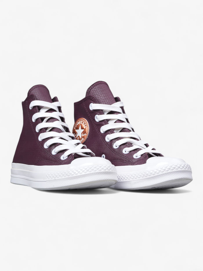 Zapatillas Converse Chuck 70 Platform Cuero Bordo Blanco