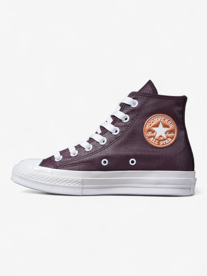 Zapatillas Converse Chuck 70 Platform Cuero Bordo Blanco